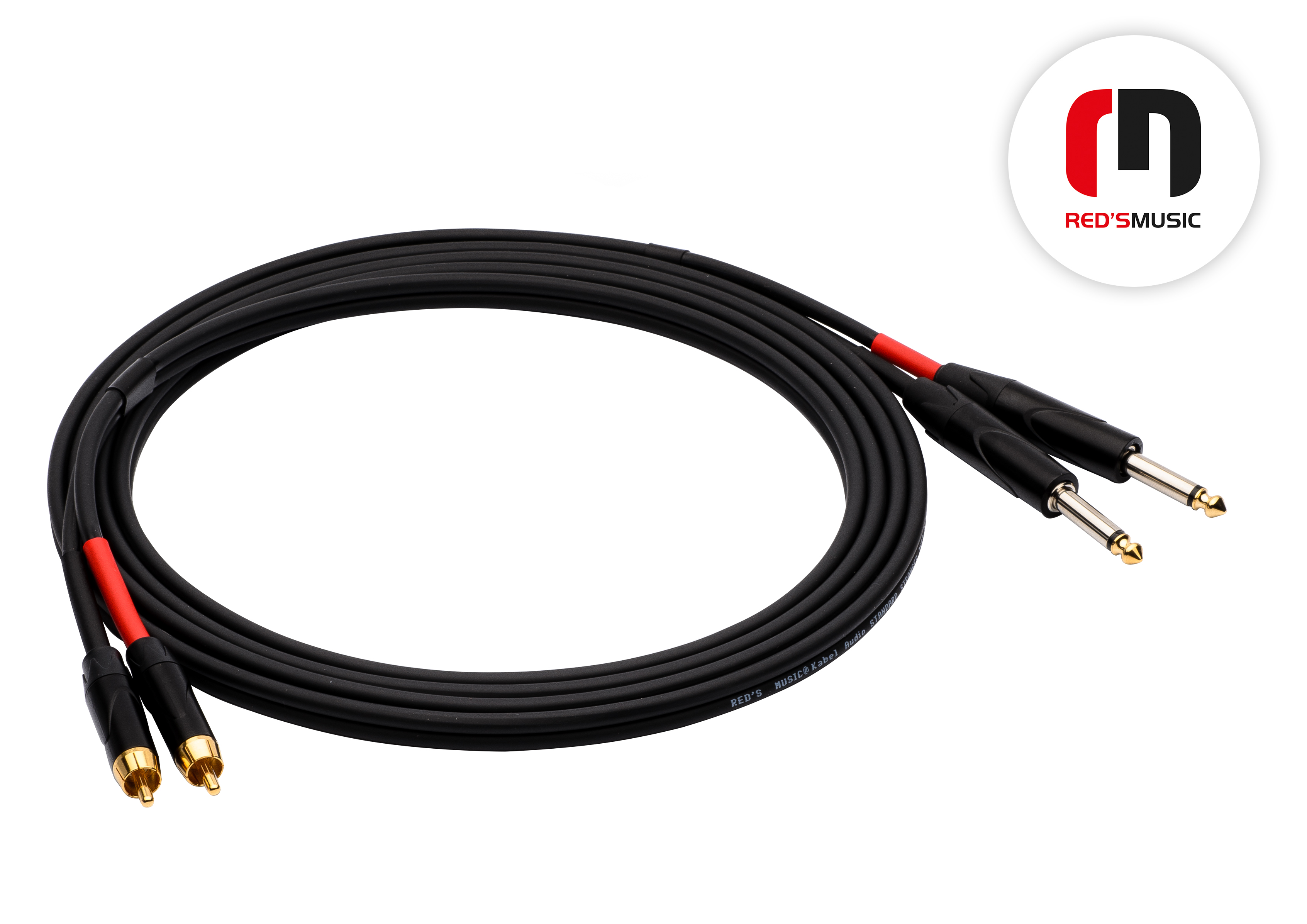 6.3 mm. Jack - RCA mono audio cable pair