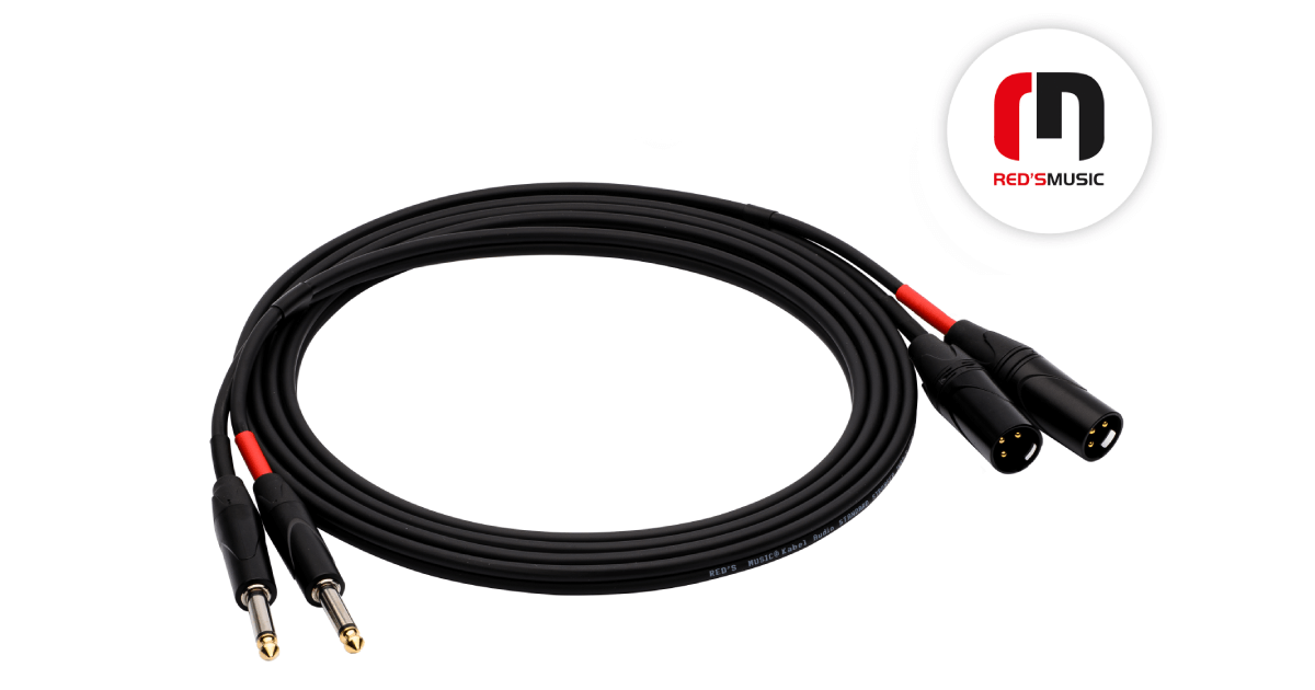 Red's Music - Audio cable - 2x Jack 6.3 / 2x XLR M - AU55BX